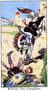 Guglielmo il Conquistatore cade da cavallo il 9 settembre 1087 a Saint-Gervais vicino a Rouen, Normandia, 1936 da René Bull